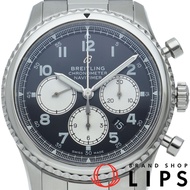 百年靈 Navitimer 8 B01 計時碼錶 43 AB0117/AB0117131B1A1，附錶盒、保固卡，不鏽鋼材質，男士腕錶，黑/銀色錶盤，拋光處理，成色極佳 [二手]