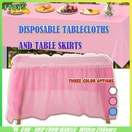 Delivery Within 24 Hours.pleated Table Cover 420*70CM Disposable Cloth Waterproof Pe Material For Bi