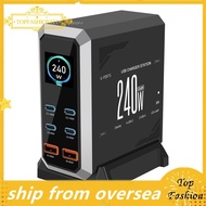 [TopFashion] GaN Charger for IPhone16 GaN Charger for IPhone16 Fast Desktop Charger 6 Port Charging 