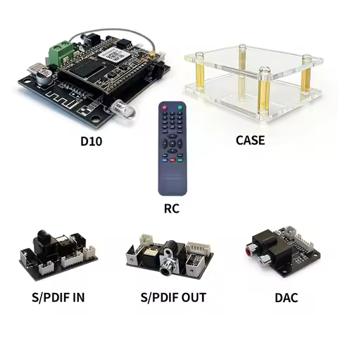 EMiUZEK D10 WiFi Bluetooth Receiver Expansion Board ESS9023 DAC I2S Optical Coaxial Multiroom Audio 