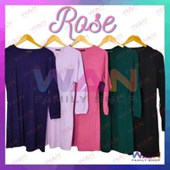 Blouse muslimah long top/rose blouse