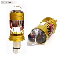 TXVSO8 1PCS H4 LED ไฟหน้ารถจักรยานยนต์ Mini Projector เลนส์ Spotlight Hi/lo Beam สำหรับ12V ไฟหน้ารถ3