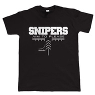 Snipers Aim To Please Airsoft Or Paintball Gamer Tshirt Mens cotton