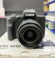 Canon EOS M50 (EF-M15-45mm f/3.5-6.3 IS STM) (มือสองสภาพใหม่) อุปกรณ์ครบ!!ใช้งานน้อยมาก!!