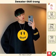 Jacket DREW SW19 Loose Long Sleeve Unisex Youthful Korean Style Sweater for Men and Women