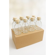 BREAST MILK BOTTLE / 50ml SQUARE breast milk bottle CONTENTS 8 PCS / GLASS SOUVENIR BOTTLE / breast 