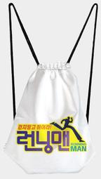 韓綜 Running Man 無限挑戰 單面彩印束口後背包 束口包 後揹包 中性輕便雙肩包