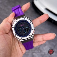 G-Shock Casioak Silver Black Panther Purple rubber Strap New Version