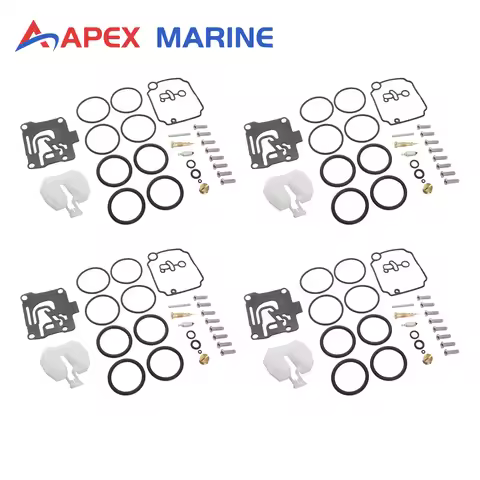 4 Pcs 62Y-W0093-11-00 Boat Motor Carburetor Rebuild Kit Replacement for Yamaha Outboard 50HP F50 T50
