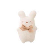 【日本Amorosa Mamma有機棉】嬰兒安撫娃娃搖鈴/玩偶 (白色兔子)