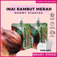 Inai Rambut Merah Original Daun Asli | Pewarna Rambut Halal Halal, Mesra Wuduk &amp; Sah Solat | Premium Henna Paste FREE GI