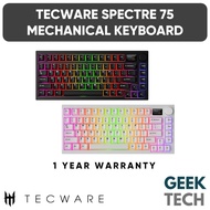TECWARE Spectre 75% RGB Mechanical Gaming Keyboard with Customizable LCD Screen, Multi-Function Knob