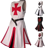 Mens Crusader Costume Medieval Templar Renaissance Knight Warrior Tunic Retro Crusader Knights Templ