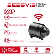 SEESViS XIHANCAM 3MP Spy Kamera Mini Wifi CCTV Mini Tersembunyi Tanpa Kabel Konek HP Spy Cam Hidden 