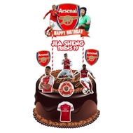 Football theme cake topper ARSENAL MANCHESTER LIVERPOOL CHELSEA