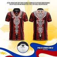 (READY STOCK ) POLO shirt for man Philippine Ethnic Tribal Modern Barong Polo Shirt Full sublimation