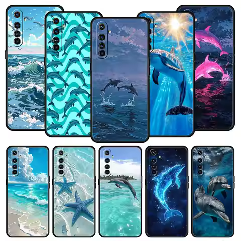Ocean Dolphin Phone Case For Realme 13 12 10 9 8 7 GT3 GT5 GT2 Pro Plus 5G C21 C25 C35 GT Neo 2 3 3T