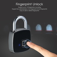 NEW Smart Fingerprint Padlock Safe USB Charging Rechargeable Waterproof Door Lock