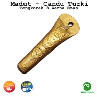 Madat Candu Turki Tengkorak 3 Warna Kuning Emas