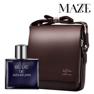 MAZE Kangaroo Kingdom Men Bag Black Soft PU Leather Man Messenger Bag With Perfume Gentlemen Fragran