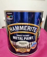 สีทาเหล็ก สีกันสนิม 3 in 1 สีสวยป้องกันสนิมนานถึง 8 ปี  Dulux Hammerite smooth metal paint ( Direct  to  rust ) ขนาด 250ml