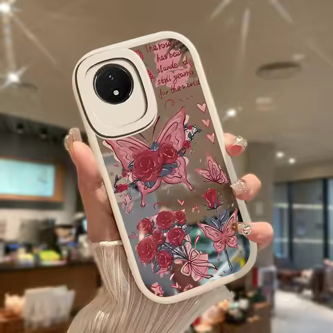 For Vivo X90 Pro Plus Case Soft Silicone TPU Flower Cover For Vivo X 90 X90Pro 5G Butterfly Girly Fa