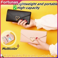 New Women's Long Wallet, Plain Heart-shaped Wallet, Multi Slot Buckle Women's Wallet, Women's Large 