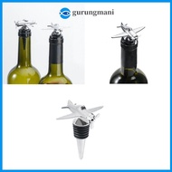 GURUNGMANI Airplane Shaped Wine Corks Wine Storage Metal Beer Bottle Saver Creative 3D Wine Bottle Stoppers Home