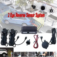 Universal Car parking sensor system 2 eye reverse accurate detection full set wayar fotr axia bezza 