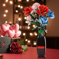 Zuanma Building Block Flower Rose with Vase building block Bricks toy