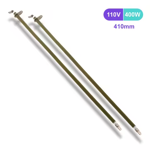 250-400W 110V 410mm Green SUS304 Electric Oven Heating Element Air Heater Tube with Metal Sheet for