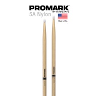 Promark™ ไม้กลอง 5A หัวไนลอน (Classic 5A Hickory Nylon Tip Drumstick) รุ่น TX5AN ** Made in USA **