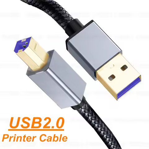 USB Printer Cable USB A to B Printer Cable USB MiDi Scanner Cord USB2.0 Printer Cord for HP Canon De