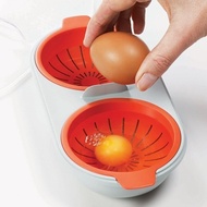 เฟนคิวซิสคิว®ที่นึ่งไข่ขนาดเล็ก2ชั้นเครื่องนึ่งที่ทำอาหารเช้าถ้วยหม้อต้ม