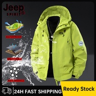 JEEP SPIRIT Waterproof Jacket For Men Windproof Hooded Motorcycle Jacket