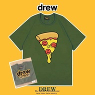 เสื้อยืดแขนสั้น ผ้าฝ้ายแท้ ทรงหลวม ลาย Drew HOUSE Smiley Pizza Street เข้ากับทุกการแต่งกาย สําหรับผู้ชาย และผู้หญิงS-5XL