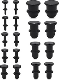 14G-00G Solid Acrylic Flat Tops Gauges Stretching Kit Plugs for Ears Gauges with O-Rings Single Flar