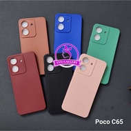 poco C65 Case Liquid Color Silicone Pro Camera Premium Casing poco C65