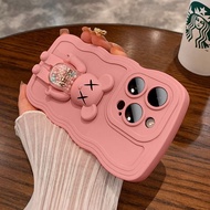 Suitable for IPhone 11 12 Pro Max X XR XS Max SE 7 Plus 8 Plus IPhone 13 Pro Max IPhone 14 Pro Max Pink Colour Phone Case Bear Fashionanle Suger Sign Accessories