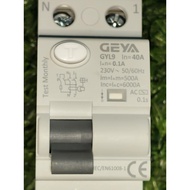RCCB TYPE AC Circuit Breaker For Electric Car Charger (EV Car) Brand GEYA GYL9 Series 100mA 1P+N 2P 