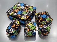 BAPE ชุดพรางตัวสำหรับเด็กทารกสีเขียวแบบ MILO ถุงเก็บลายการ์ตูนลิงน่ารักถุงเก็บบัตร5ชิ้นในสต็อกกระเป๋