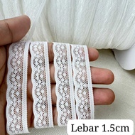 1 meter - 1.5 CM STRETCH LACE | RUBBER LACE | ELASTIC LACE