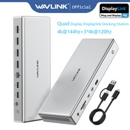 WAVLINK Quad Display DL7400 10K 8K 4K 144HZ 120HZ USB C Docking Station DisplayLink Quad 15 in 1 Lap
