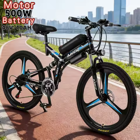 Urban road electric bicycle 26-inch foldable E-Bike48V10AH 500W brushless motor adult leisure electr