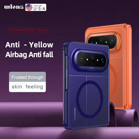For Huawei Pura X Max Magsafe Phone Case Matte WLONS Huawei Pura XMax Charging Airbag Shockproof Mag
