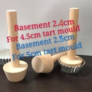 wooden tart presser for tart mould penekan shell tart kayu 4.5CM / 5cm