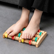 Wooden Six-Row Large Roller Type Foot Acupoint Massager Lettering Hand Massage Household Foot Massag