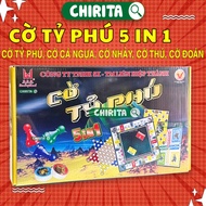 5in1 Monopoly United into Includes Monopoly, Seahorse Chess, Animal Chess, Guessing Chess, Jumping C