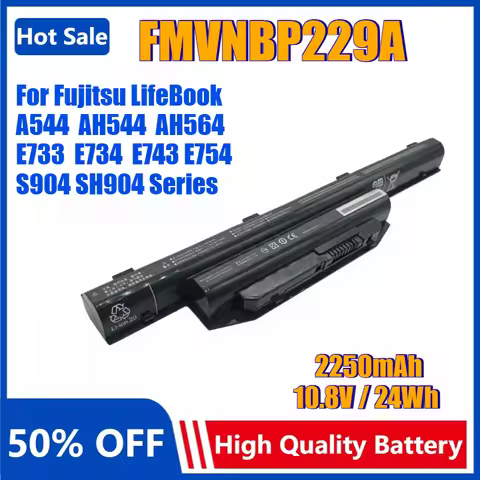 24Wh 2250mAh FMVNBP229A Laptop Battery for Fujitsu LifeBook A544 AH544 AH564 E733 E734 E743 E754 S90