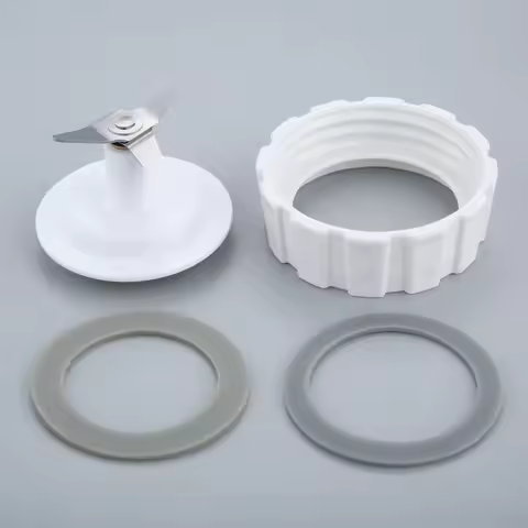 Blender Blade Base Bottom Cap And Sealing Gasket For Hamilton Beach Blenders White